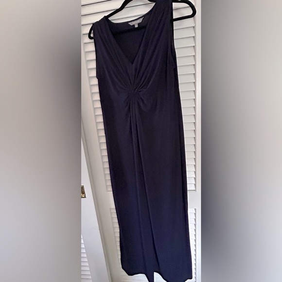 Daisy Fuentes pull over Maxi Dress in Navy Blue size Large - Picture 4 of 13